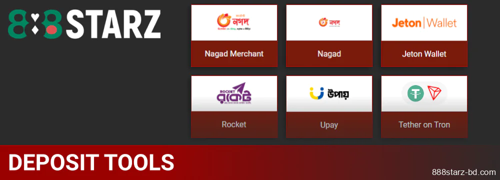 Deposit Tools in 888Starz for Bengali players