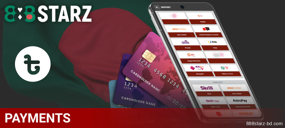 Deposit and withdrawal money in 888Starz app